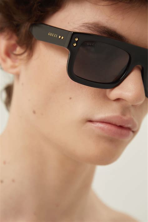 gucci flat top square sunglasses